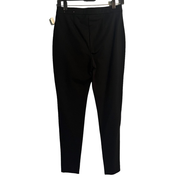 Chico’s Faux-Leather Front Ponte Black Leggings Size 4 (Chico’s 0) - Picture 10 of 15